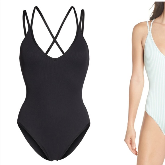 L Space Dakota Ribbed Black One Piece Size 10 - Picture 6 of 8